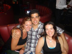 Sergio, Delana, and I at a salsa club the night before Delana left for the US. 